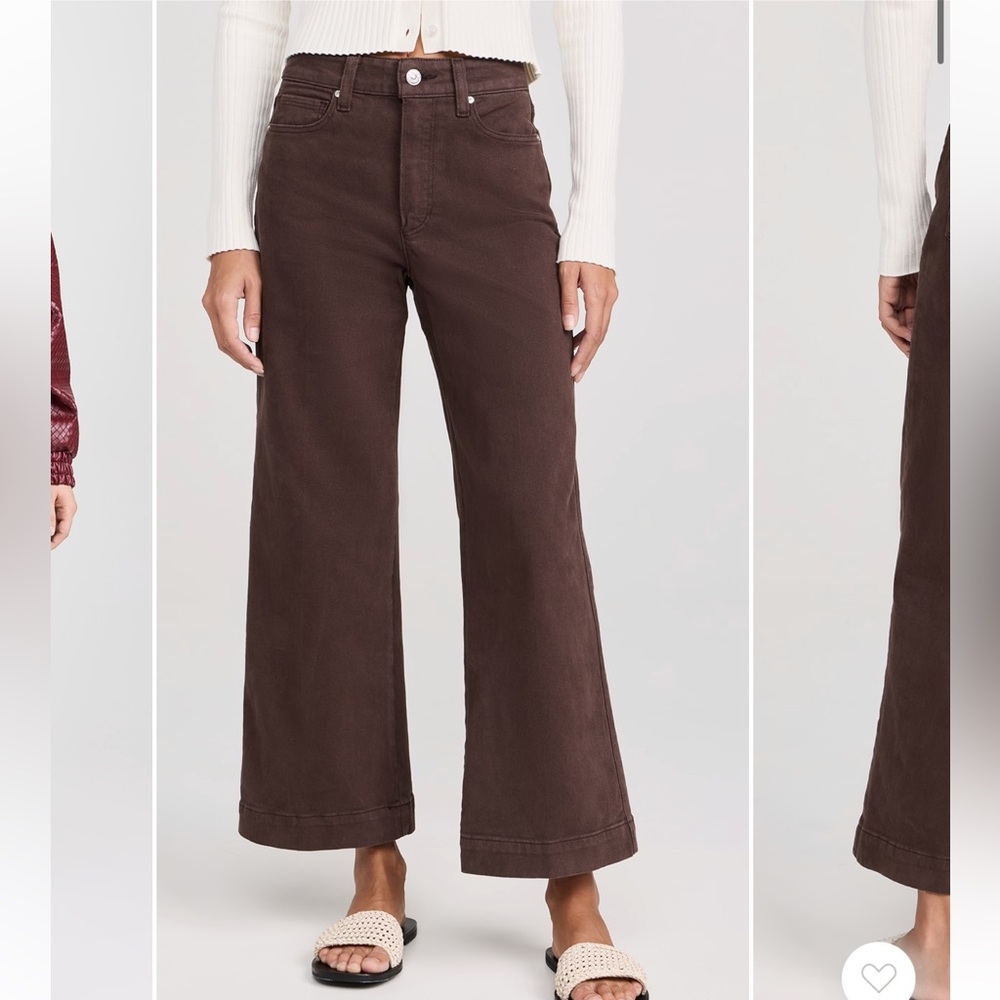 PAIGE Brown Flare & Wide Leg Jeans